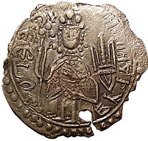 Revers du srebrenik (pièce d’argent) de Volodimir le Grand (958-1015)